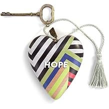 DEMDACO + ArtLifting Original Art Broken Spectrum Hope Abstract Art Heart with Key Stand