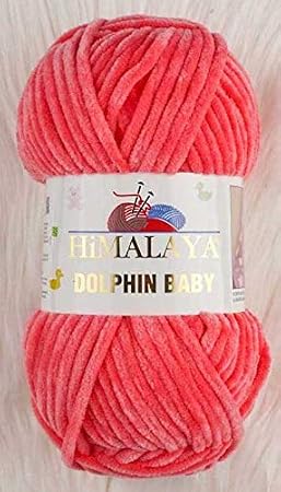 Himalaya Dolphin Baby 4 Skein Knitting Yarn 4x100 Gram (14,11 oz) Baby Blanket amigurumi Yarn Super Bulky 524 yds Velvet Yarn, Himalaya Yarn, Baby Yarn, Crochet Yarn Velvet Yarn (80332)