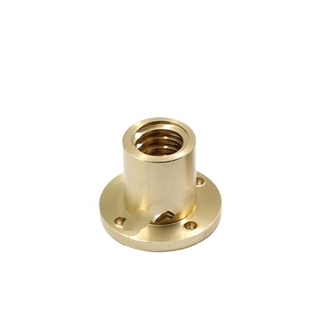 Ball Screw, Linear Motion Ball Screw 1pc T10-T40 Brass Lead Screw Flange Nut Trapezoid Screw Support Nut Left Thread(T10 Pitch 2mm)