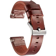 18mm 20mm 22mm 24mm Leather Watch Band for Men Women, Vintage Handmade Quick Release Watch Strap Replacement, Thick Single layer