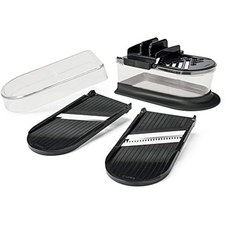 Kyocera Advanced Ceramics 6-Piece Mini Slicer Sets Inludes: Mandoline Slicer; Julienne Slicer; Grater; Storage Container; Handguard