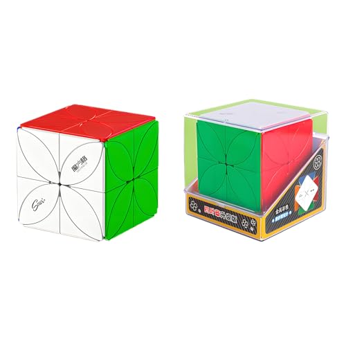 Four-Leaf Clover 2x2 Speed Cube Plus, Stickerless Twisty 2x2 Cube Puzzle Toys, Brain Teasers
