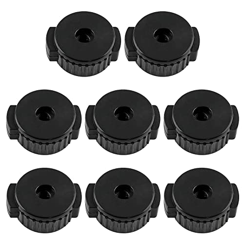 6 Pcs Black Cymbal Nuts Drum Accessories, 8mm Plastic Quick Release Cymbal Mate Nut