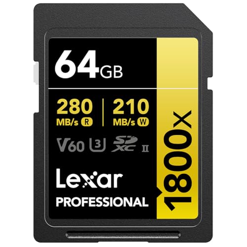 Lexar Gold Series Professional 1800x 128GB UHS-II SDXC Memory Card, 2-Pack