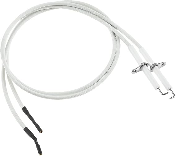 2PCS Ceramic Igniter Electrode Replacement, 27.5" Wire for BBQ Grill Heater