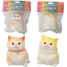 2pcs Small Squishy Cat,Handmade Cute Soft Cat Funny Stress Relief Squishies for Kids Party Favors,Pinch Family Squishy,Fidget Toys Suitable Adults Gifts(2pcs Small cat-B)