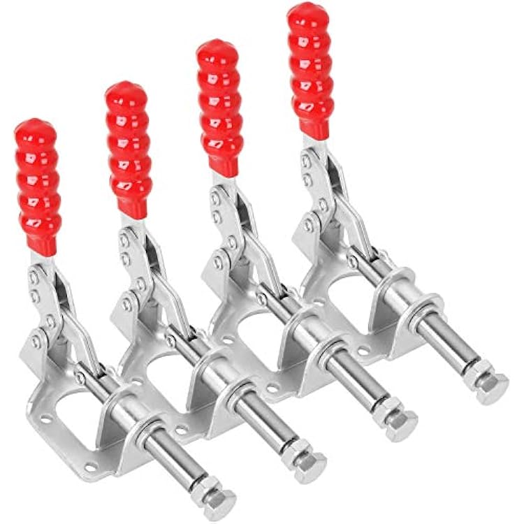 4 PCS 6 inch Adjustable Toggle Clamp, GH-302F Quick Release Push Pull Toggle Clamps