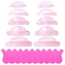 Sibba Eyelash Lifting Shields 15Pcs Korean Lash Lift Pads Reusable 5 Sizes Self-Adhesive Lash Perm Rods Shell Professional Lift Tools for Eyelash Perming Curling