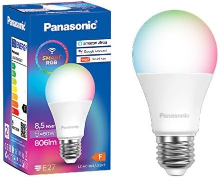 PANASONIC LED SMART BT WIFI RGB E27 LAMP 9W [Enerji Sınıfı F]
