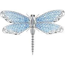 Deco 79 Metal Dragonfly Home Wall Decor Indoor Outdoor Wall Sculpture, Wall Art 25" x 1" x 16", Blue