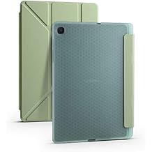 Samsung Galaxy Tab A7 10.4 T500 2020 Kılıf Silikon 4 Farklı Stand Olabilen Kalem Bölmeli Tablet Kılıf Açık Yeşil