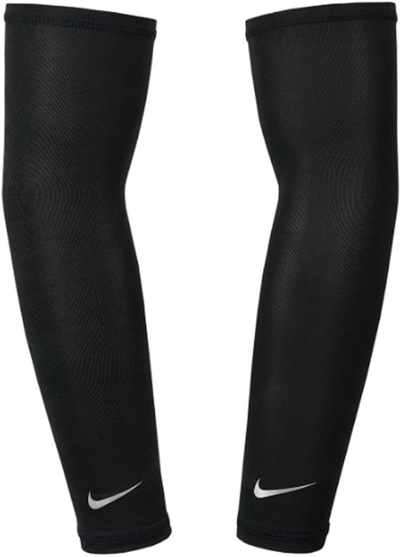 Nike Dri-Fit UV Solar Arm Sleeves - 1 Pair - Unisex - Adult (Black, Adult S/M)