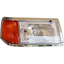 Headlight with Adjusters, Corner Lamp and Chrome Bezel - Passenger Side (Fits Peterbilt 375 385 Trucks)
