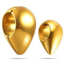 Casvort 2 PCS Hypoallergenic 316 Stainless Steel 00G Bead Ear Weights for Stretched Lobe 10mm Cozy Ear Plugs Gauges for Women or Men Body Piercing Jewelry
