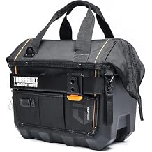 ToughBuilt ClipTech Series 16" Massive Mouth Tool Bag, Heavy-Duty Wide-Mouth Storage Bag Rigid Frame 1680D Ballistic Fabric, Reinforced Handles Waterproof Base (TBL-CT-62-16A)