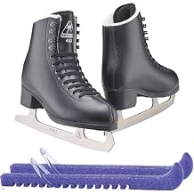 Jackson Ultima Figure Ice Skates for Men, Boys in Black Color Bundle with Skate Guards, Just Launched 2023
