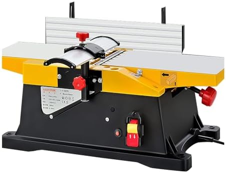 Benchtop Planer Thicknesser, Portable Electric Woodworking Planer 12000RPM for Wood Cutting, Desktop Jointers for Precision Thickness Adjustments