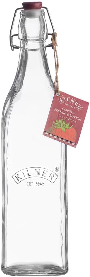 Kilner Square Swing Top Glass Bottle | 1L