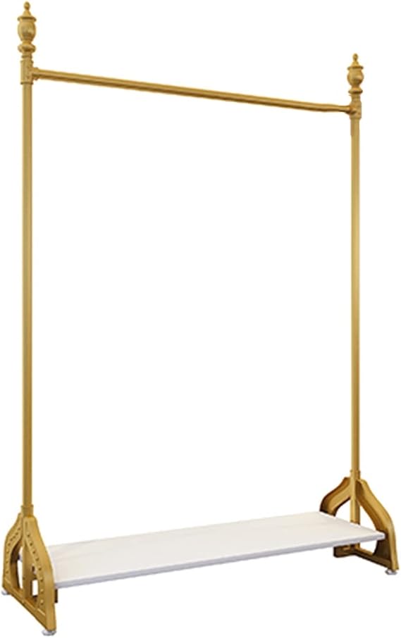 Coat Rack Stand Clothes Rack Stand, Garment Retail Display Stand, Child Dress Scarf Suit Shoes Storage Hanger, Boutique Clothing Store Bedroom Organi(Gold-120x40x175CM