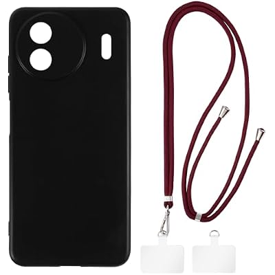CrossbodyNeck Strap TPU Phone Case Combo Compatible with Lava Benco V90 Plus, Shockproof Protective Cover with Adjustable Lanyard