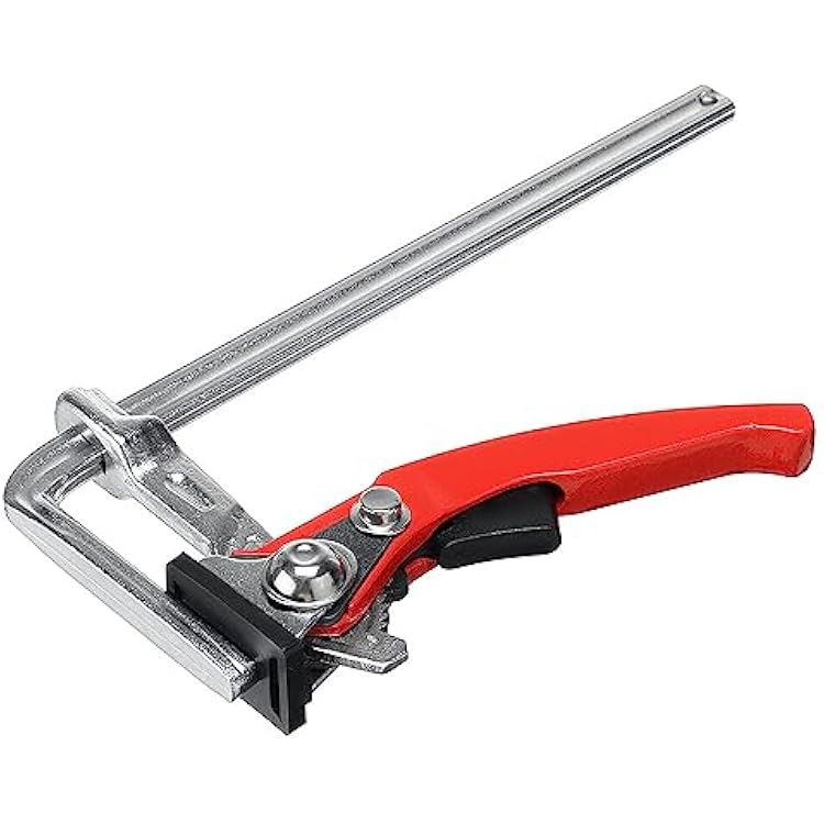 200mm Rail F Clamp Ratchet F Clamp Manual Fix Clamp Clamping Tool for MFT Table and Rail System Woodworking DIY Hand Tool