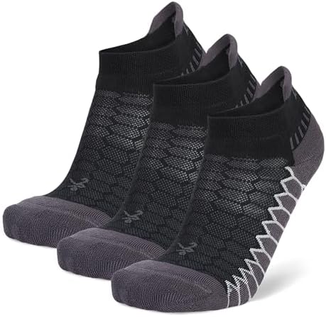 Balega Unisex 3 Pack Silver No Show Tab