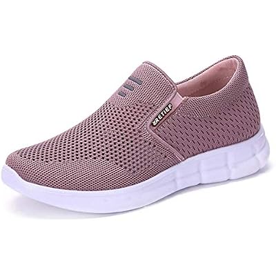 Women`s Walking Tennis Shoes Lightweight Running Shoes Mesh Breathable Sneaker Slip on