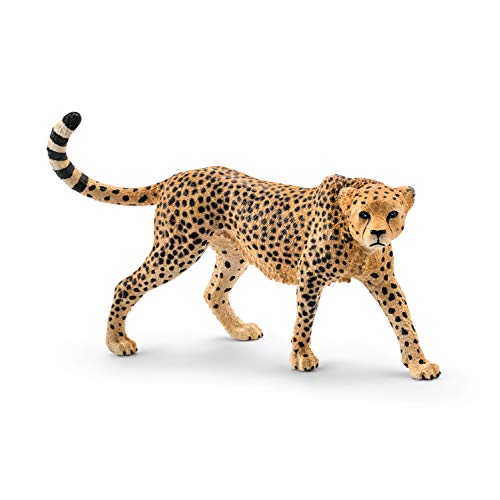 Schleich Wild Life, Animal Figurine, Animal Toys for Boys and Girls 3-8 years old, Female Cheetah, Ages 3