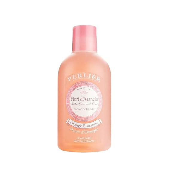 Perlier Orange Blossom Foam Bath Natural & Calming Aromatherapy Bubble Bath for Women & Men, Rich Foaming Formula Provides Deep Moisturization, Hydration for All Skin Types, (16.9 Fl Oz.)