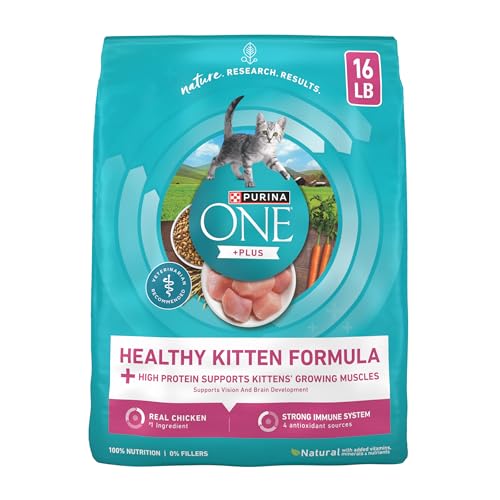 Purina ONE High Protein, Natural Dry Kitten Food, Plus Healthy Kitten Formula - 16 lb. Bag