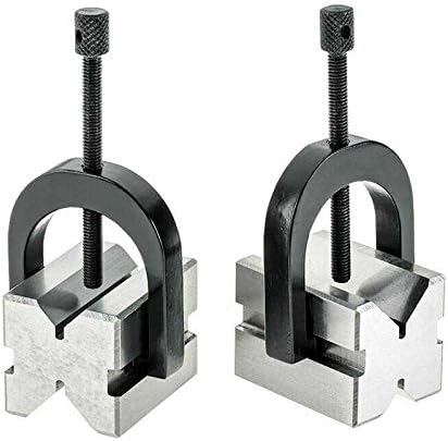 PRECISION V-BLOCK SET 40 x 32 x 32 WITH 2 BLOCKS & 2 CLAMPS