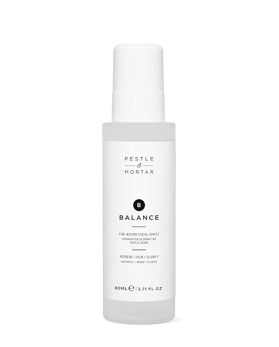 Pestle & Mortar Balance Ultra-Fine Face Mist- Hydrating Facial Spray Moisturizer with Deep Sea Magnesium, Gentian Root Extract, Hydrating and refreshing face toner, 2.71 Fl Oz