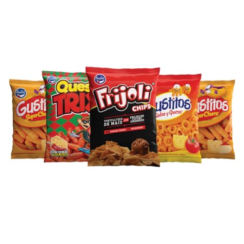 Bocadeli Pinata Pack, Assorted Chips, Variety Pack, Salvadoran Snacks, 12 Pack