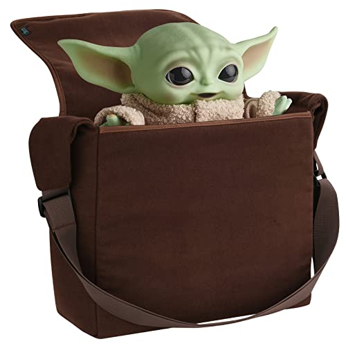 Beautyflier Cosplay Carrying Satchel Bag Compatible with Din Grogu Plush, Stuffed Animal Character Vintage Cartoon Props Shoulder Crossbody Bag for Movie Fans, For Adults Bag Only
