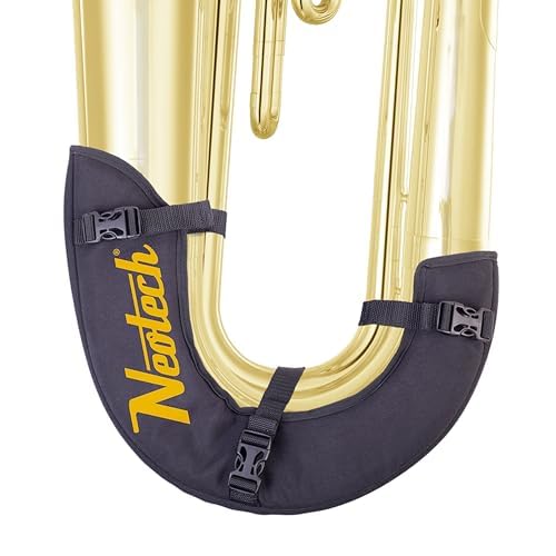 Neotech Tuba Bow Guard Nylon Hard Shell Case with Polyethylene Foam, Adjustable Strap & Plastic Clips Durable Harness & Protective Case for Marching Band Fits Yamaha & More Made in USA