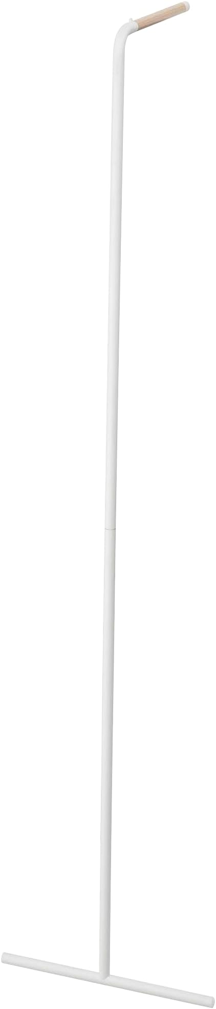 YAMAZAKI Home Leaning Slim Coat Hanger Clothes Rack, Space Saving Steel One Size White