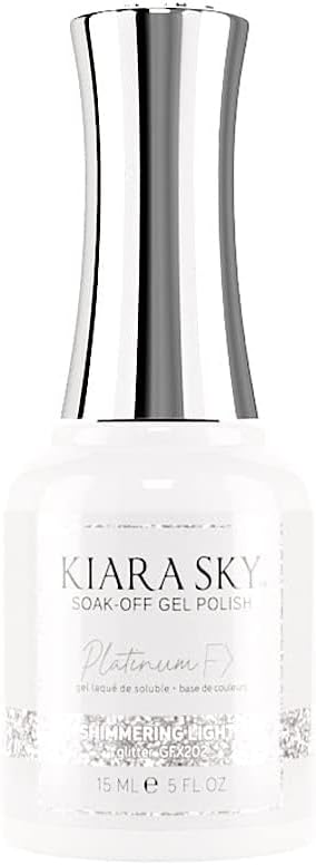 Kiara Sky Platinum LED UV Soak Off Gel FX (Shimmering Lights - One Coat Foil Glitter)