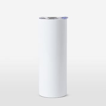 Sublimation Blank Tumbler with Straw Stainless Steel Double-Wall Insulated Tumbler for Heat Transfer, DIY Crafting, Personalized Gifts & Custom Designs Spill-Proof Lid & Reusable Straw