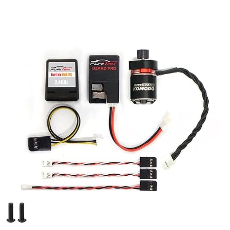 FURITEK Stinger Brushless Power System with Receiver for FMS FCX24 - Included Furitek Lizard PRO ESC with Micro KMD Brushless Motor and Micro Receiver, RC Electronics for FMS FCX24 (HELIDIRECT)