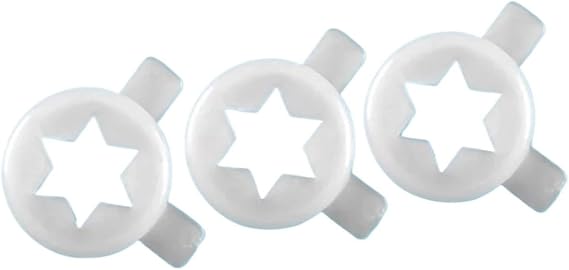 3Pcs Ice Cream Machine Modelling Cap, Six Star Shaped Moulding Caps Soft Service Output Heads Nozzle,Ice Cream Maker Parts