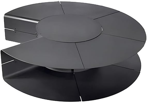 Decorative Fireplaces Outdoor Fireplace, Round Wood Fire Pit with Storage, Modern Stainless Steel Wood Burning Firepit for Outside Backyard Patio Deck and Garden(100cm)
