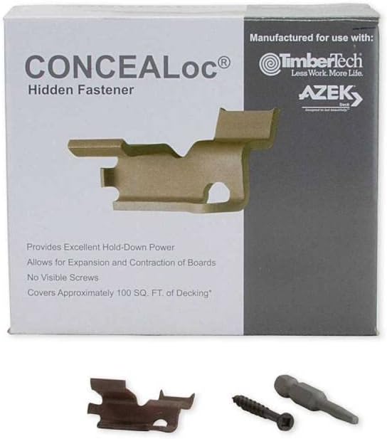 TimberTech CONCEALoc Hidden Fasteners with Screws - Box of 175
