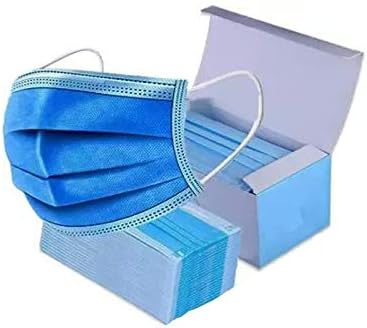Disposable Face Masks 3 Ply Filter General Use Face Masks With Ear Loops, Comfortable NoseMouth Covering Pack of 50