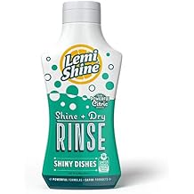 Lemi Shine 8.45 Oz. Shine + Dry Rinse, Natural Rinse Aid, Powered by 100% Natural Citric Extracts for Spotless + Shiny Dry Dishes Even in Hard Water