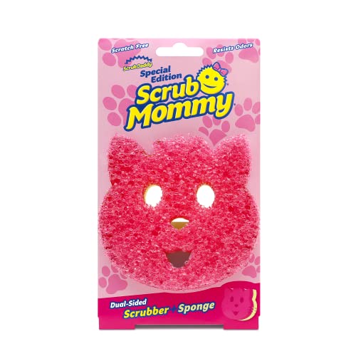 Scrub Daddy Scrub Mommy Special Edition Pets Cat - Scratch-Free Multipurpose Dish Sponge - BPA Free & Made with Polymer Foam - Stain & Odor Resistant Kitchen Sponge 1ct