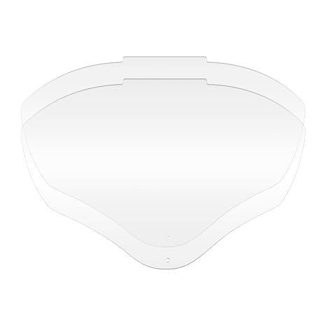 S8550/S8555 Polycarbonate Face Shield Replacement Lens, Clear Visor, Anti-Fog/Hardcoat (2 Pack)