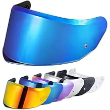 Stream II Helmet Visor Face Shield For Stream II Motorcycle Helmet Visor Replacement (Chrome Blue)