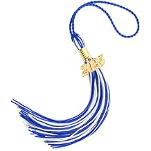 2025 Tassel Graduation, Blue White Graduation Tassel, 2025 Graduations Cap Tassels, 2025 Tassels with 2025 Year Gold Charms for Graduations Cap Accessories for Graduate Hat Ceremonies