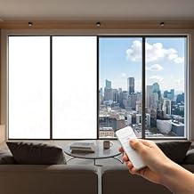 (20" x 59.5") Non-Adhesive PDLC Smart Film | Switchable Glass Film for Home & Office | Heat Insulation UV Blocking Clear to Opaque, (Without Transformer)