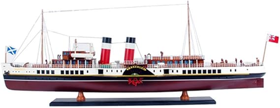Old Modern Handicrafts PS Waverley Ship Model Painted Medium - Fully Assembled Handmade Nautical Decor Gift - 29.9L x 6.3W x 11H Inches